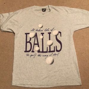 Vintage takes a lot of balls golf shirt